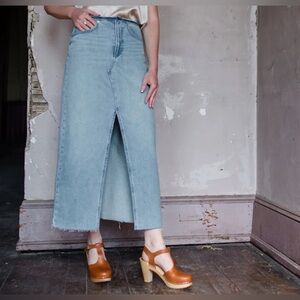 RAG & BONE CLARA DENIM MIDI SKIRT ERIN WASH size 26